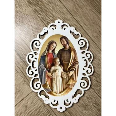 Imagem de Moldura Em MDF Com Imagem Da Sagrada Família - ARTEFATO