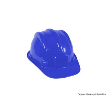 Imagem de Capacete Seguranca Aba Frontal Azul - PLASTCOR