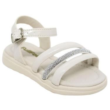 Imagem de Sandália Infantil Menina Delicada Branca Moderna Estilosa Leve Macia C