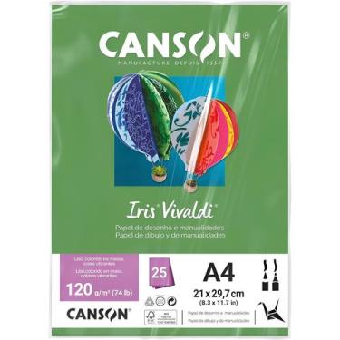 Imagem de Pct Papel Iris Vivaldi 25fls A4 120gr Canson Escolha a Cor, VERDE CLAR