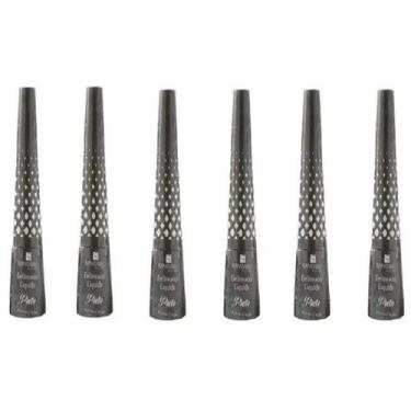 Imagem de Kit 6 Delineador Preto Prova D'água 2,5ml - Ramona Make Up