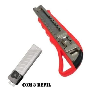 Imagem de Estilete De Metal Lâmina 18mm Multuso Com Trava - Cutter