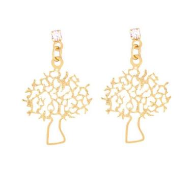 Imagem de Brinco Árvore da Vida 18 mm- Sunshine Cristais, Dourado