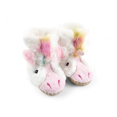 Imagem de Little Blue House Pantufa feminina de cano alto para animais da Hatley, Unicórnio, Small Toddler