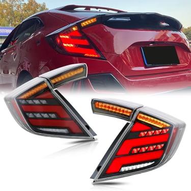 Imagem de inginuity time Luzes traseiras LED para Honda Civic 2016-2019 Hatchback Start-up Animação Sequencial Conjunto de Lâmpadas Traseiras Acessório 【Não serve para Sedã/Coupe】