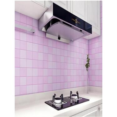 Imagem de Adesivo Papel De Parede Para Cozinha Banheiro Azulejo Pastilha Quadrad