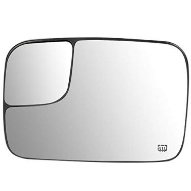 Imagem de Auto Dynasty 5161011AA lente de vidro retrovisor lateral esquerdo/lado esquerdo compatível com Dodge Ram Truck 1500 2500 3500 05-09, prata