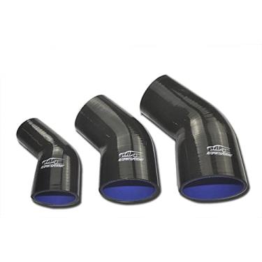 Imagem de Junta de silicone com 4 camadas de 45 graus para reduzir o cotovelo da mangueira turbo preta 64 mm - 80 mm (2,5" - 3,15")
