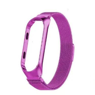 Imagem de Kit 2 Pulseiras NSmart compatíveis com Mi Band 4 / 3 em Aço Inoxidável