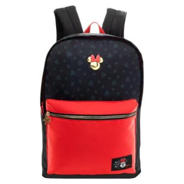 Imagem de Mochila de Costa Minnie Mouse Coração Preta Juvenil Xeryus - Xeryus Im