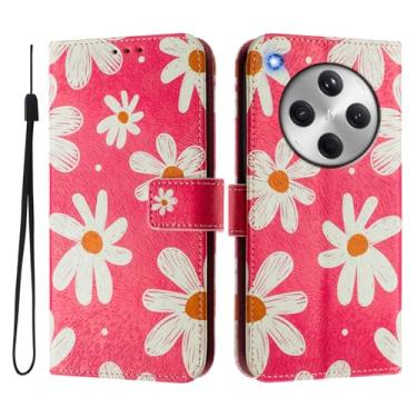 Imagem de Capa carteira para Oppo Find X8 Pro, 3 compartimentos para cartão, 1 compartimento para dinheiro, capa flip de couro PU com padrão fofo, capa com fivela magnética à prova de choque, compatível com sem