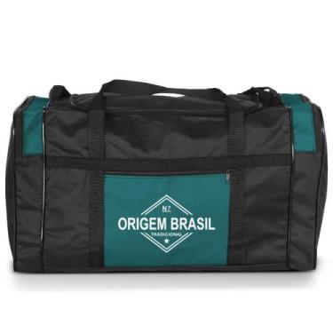 Imagem de Bolsa de Viagem e Academia Média N7 Lona Origem Brasil, Verde