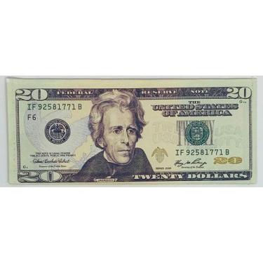 Imagem de Carteira Slim Dinheiro Nota de Dólar - Yaay, Cédula de 20
