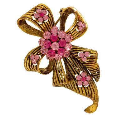 Imagem de Broche Strass Lacinho BRG4956 - Akasaki, Dourado