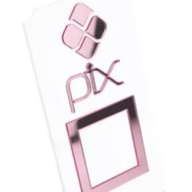 Imagem de Placa Pix QR Code Acrilico Preto com dourado - tintin, BRANCO E ROSA