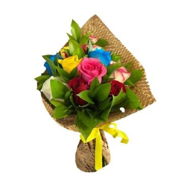 Imagem de Buquê Aconchego de Rosas Coloridas - DFLORES