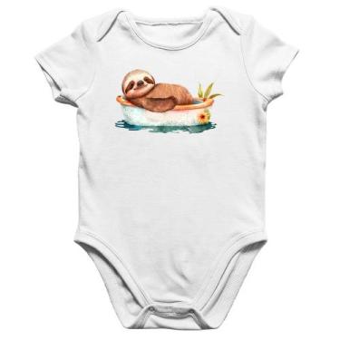 Imagem de Body Bebê Algodão Ursinho Panda Relaxando Na Piscina - Foca na Moda, B