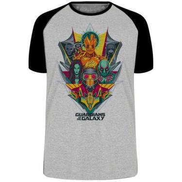 Imagem de Camiseta Guardiões da Galáxia colorido Blusa Plus Size extra grande ad
