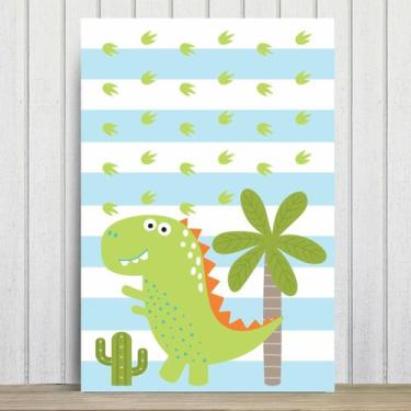 Imagem de Placa Decorativa MDF Infantil Dinossauro Baby 2 Verde - Quartinhos