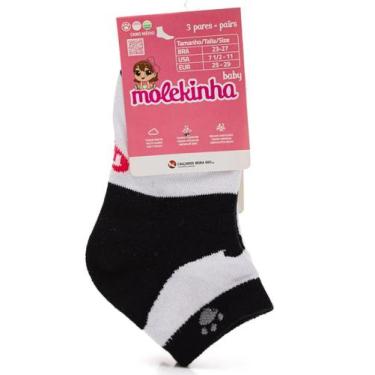 Imagem de Meia Infantill Menina Molekinha, Rosa, UN