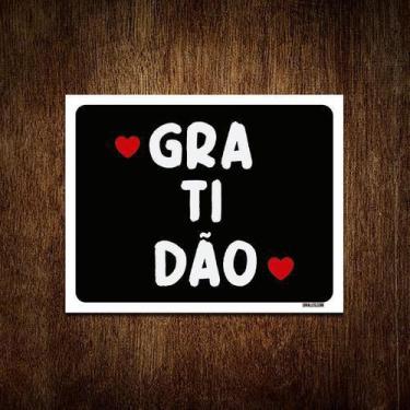Imagem de Placa Decorativa - Gratidão 27X35 - Sinalizo
