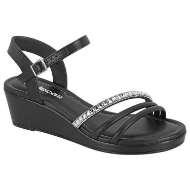 Imagem de Sandalia Feminina Anabela Moleca Brilho Strass 5512.106