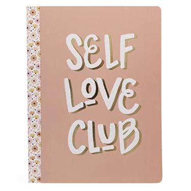 Imagem de Graphique Caderno de grade pontilhada - Clube do amor próprio - Páginas interiores de grade de 120 pontos - Capa de papel grosso com borda de fita - Perfeito para listas de escrita, planejamento de projeto (20 x 25 cm)