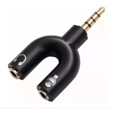 Imagem de Kit 10 Adaptador Splitter Headset Fone Microfone P2 X P3 Áudio - VIL