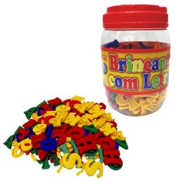Imagem de Brinquedo Educativo Didático Letras Alfabeto 173pçs Infantil - Pais e 