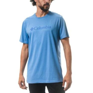 Imagem de Camiseta Columbia Masculina Basic Logo II Branded Shadow, M, Azul cele