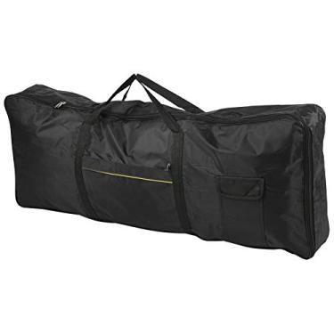 Imagem de Teclado de 61 Teclas Bolsa Impermeável Oxford Pano Preto órgão Eletrônico Piano Caso