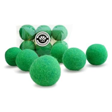 Imagem de Earthtone Solutions Brinquedos de lã para gatos - Bolas de brinquedo de feltro para animais de estimação pequenos para buscar e brincar - brinquedo de gato com bola de lã silenciosa ecológica para