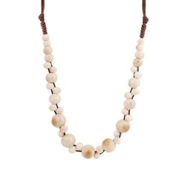 Imagem de MINACHI Hippie Boho Colar de contas esféricas redondas coloridas de cerâmica boêmia, presentes femininos, Zinco, Sem Pedra Preciosa