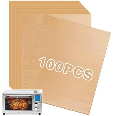 Imagem de Forros de fritadeira de ar compatíveis com fritadeira a ar de aço inoxidável 360 da Emeril Lagasse para uso diário, 100 peças, papel pergaminho cru, descartável para fritadeira Emeril Lagasse todos os