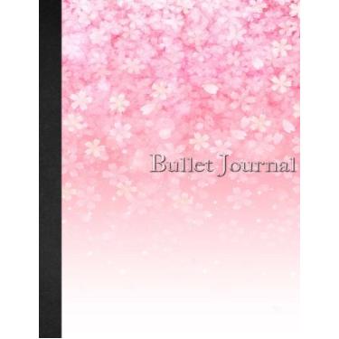 Imagem de Bullet Journal: 8.5 x 11-160 pages - Watercolor - Cherry Blossom Flowers - Japan - Notebook Dotted Grid - soft cover glossy finish - journal, planner, organizer, dot point, sketch, calligraphy