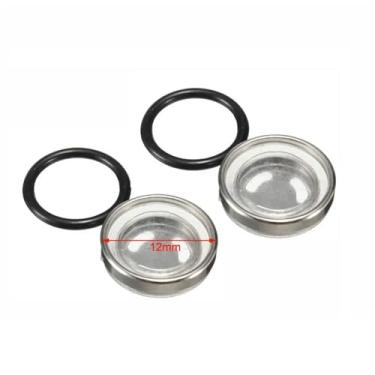 Imagem de TWENOW Guiador de freio de embreagem de motocicleta 2 conjuntos de alavanca de freio cilindro mestre reservatório junta de vidro de visão 18 mm 12 mm para motocicleta scooter ATV Dirt Bike embreagem