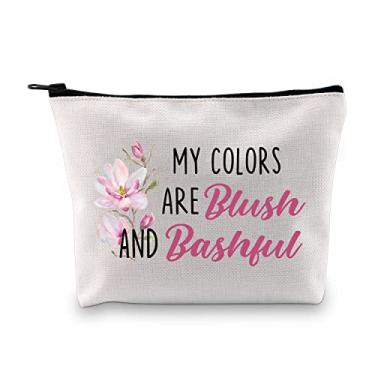 Imagem de XYANFA Bolsa de maquiagem inspirada em filmes dos anos 80 My Colors are Blush and Bashful ouiser boudreaux Gift Smagolias bolsa com zíper, Tímido, Tendência