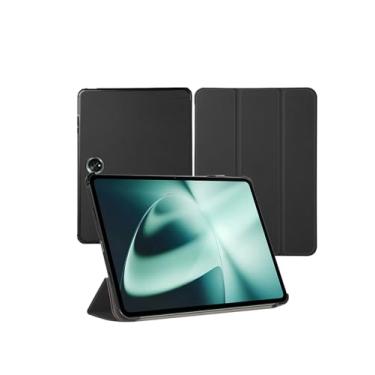 Imagem de Capa para Oneplus Pad 2/Pad Pro 30.7 cm 2024 Novo Tablet PC Android 14, PC rígido e capa com suporte de poliuretano premium ultra leve e fina, preta
