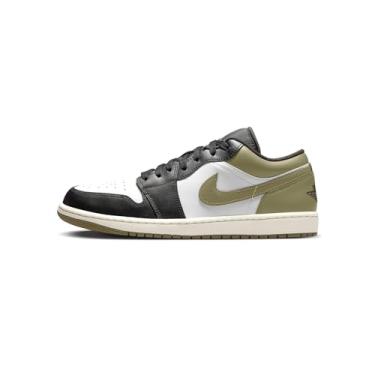 Imagem de Tênis masculino Air Jordan 1 Low (553558-092, preto/verde-oliva/branco), preto/branco-oliva média, 42