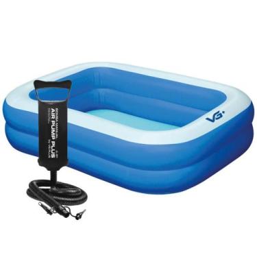 Imagem de Piscina Inflável Retangular Azul 100 Litros 120 cm Com Bomba VG+ - VG 