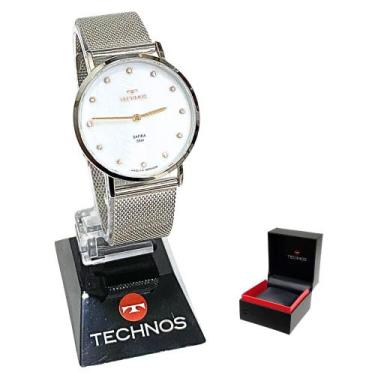 Imagem de Relógio Technos Feminino Analógico Safira Slim 2025LTT/1B