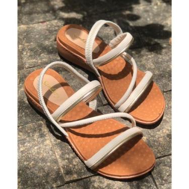 Imagem de Sandália Tamanco Ortopédico Feminina Anabela Original Calce Fácil  - S