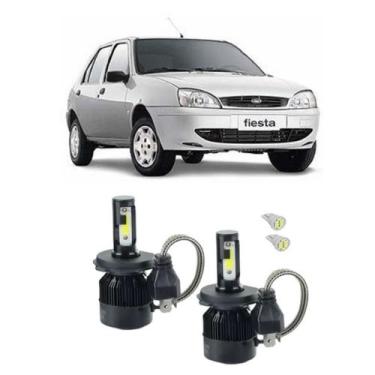 Imagem de Kit Super Led Farol Alto E Baixo H4 Fiesta 1999 A 2005 - Tech one Vx V