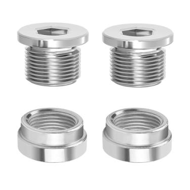 Imagem de Sunxeke 2 Pares De Sensores De Tampão, 304 Aço Inoxidável M18 X 1,5 Sensores De Montagem De Tampões E Plugues, Ajuste Universal Para Medidor De Taxa De Combustível, Motocicleta, Caminhões E Motocicl