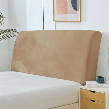 Imagem de Boxonly Capa elástica para cabeceira, protetor de cama elástico para decoração de quarto, cobertura total, areia (tamanho 150 x 70 cm)