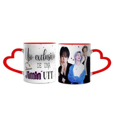Imagem de Caneca BTS Jimin Utt - Lorraine Canecas, Vermelha Coraçao