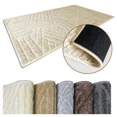 Imagem de 2 Tapete Banheiro Antiderrapante Grande Soft Tr Js 50X100 Vr - IDEALIZ