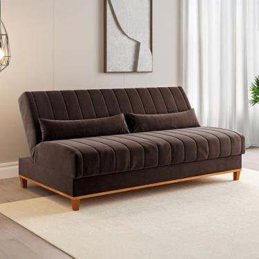 Imagem de Sofá Cama 3 Lugares Reclinável Tequila Bombom - Viero Móveis, Marrom
