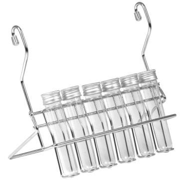 Imagem de Porta Utensílios Cozinha Temperos 6 tubos Aço Inox