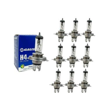 Imagem de Kit 10 Lampadas H4 75/70W 24V Halogena Gauss Gl46H4 Inmetro